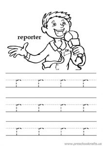 Trace the lowercase letter r free printables worksheet for preschooler