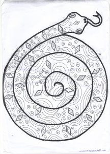 animal snake craft pattern for kids