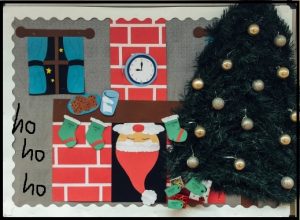 welcome new year santa claus preschool bulletin board crafts