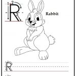 writing uppercase letter r is for rabbit worksheets for 1st grade