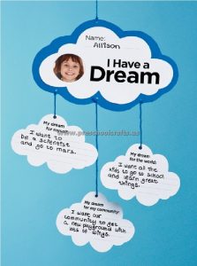 I Have a Dream Martin Luther King Day Craft Ideas for Preschool and Kindergarten