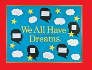 Martin Luther King Day Bulletin Board We All Have Dreams Preschool Kindergarten