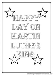 Martin Luther King Day Coloring Page Preschool and Kindergarten