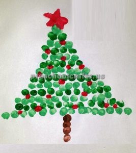 Winter Christmas Tree Craft ideas for kindergarten