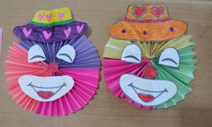 accordion smile clown crafts for kids