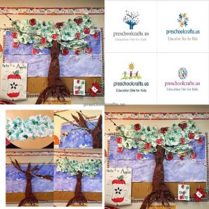 how to make apple tree crafts-bulletin board