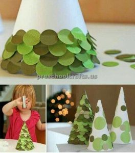 preschool craft idea for winter tree