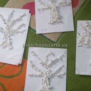 preschool craft ideas for winter tree