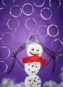 preschool craft to snowman