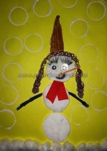 snowman craft idea for preschool and kindergarten