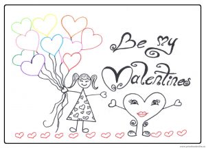 Be My Valentines Day Coloring Page Free Printable