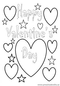 Happy Valentine's Day Coloring Page - Free Printable