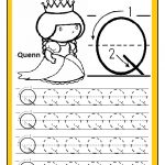 Uppercase letter Q practice worksheet free printable