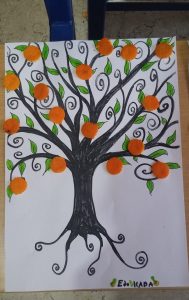 easy mandarin tree kids creative activity