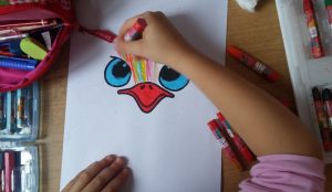 preschoolers ostrich art activity idea