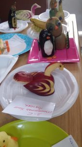 red apple swan art activities for kids