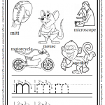 Lowercase Letter m Worksheet for Preschool - Kindergarten