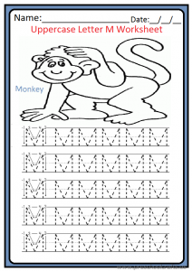 uppercase letter m worksheets free printable preschool