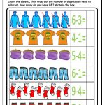 Preschool Subtraction Worksheet - Clothes Theme Free Printable