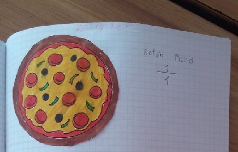 whole pizza is for fractions teach mathematic craft kids activity