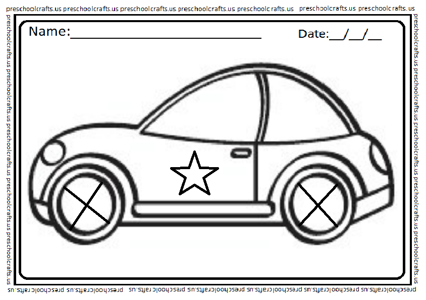 Car Coloring Page for Kids - Free Printable