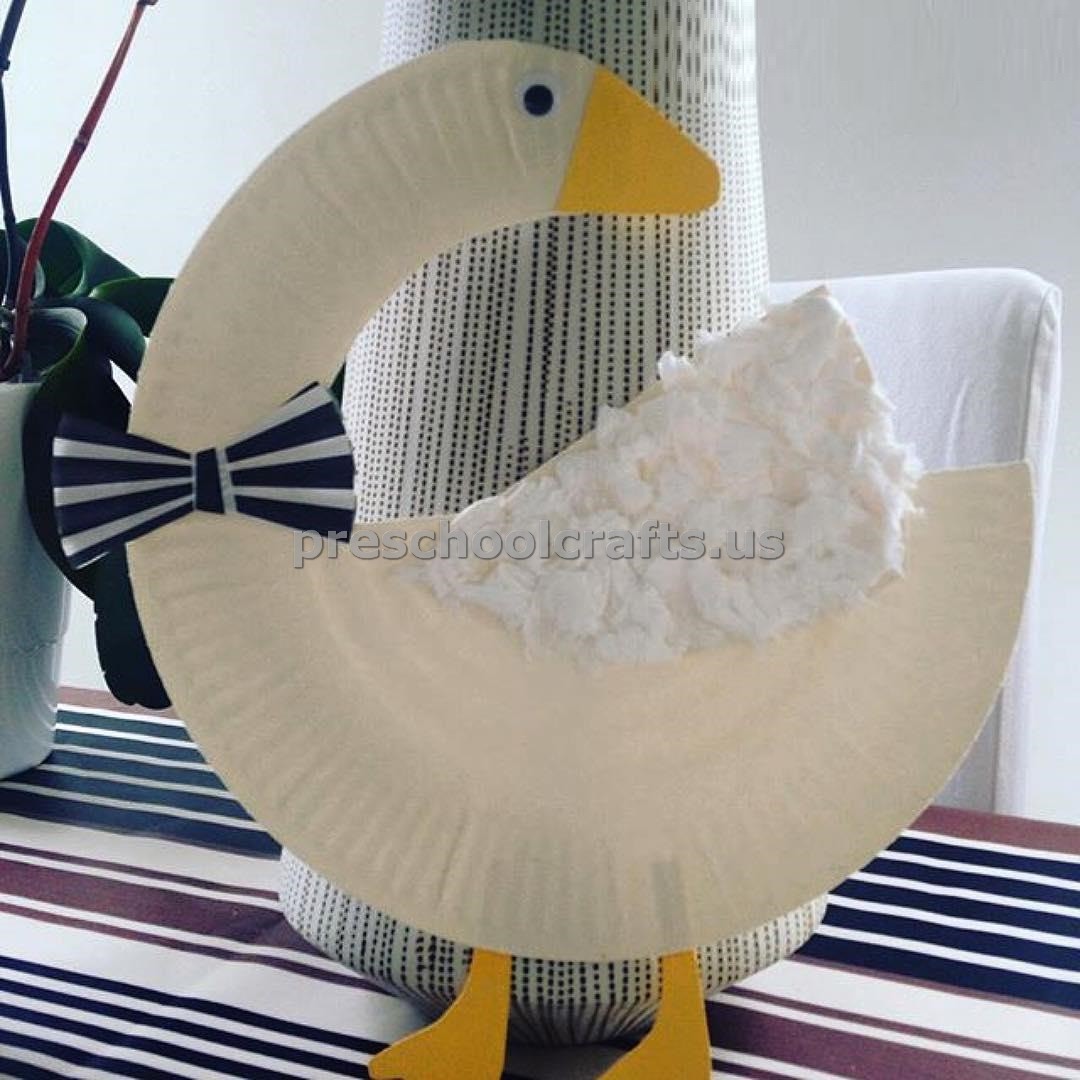 Paper Plate Duck Craft Idea