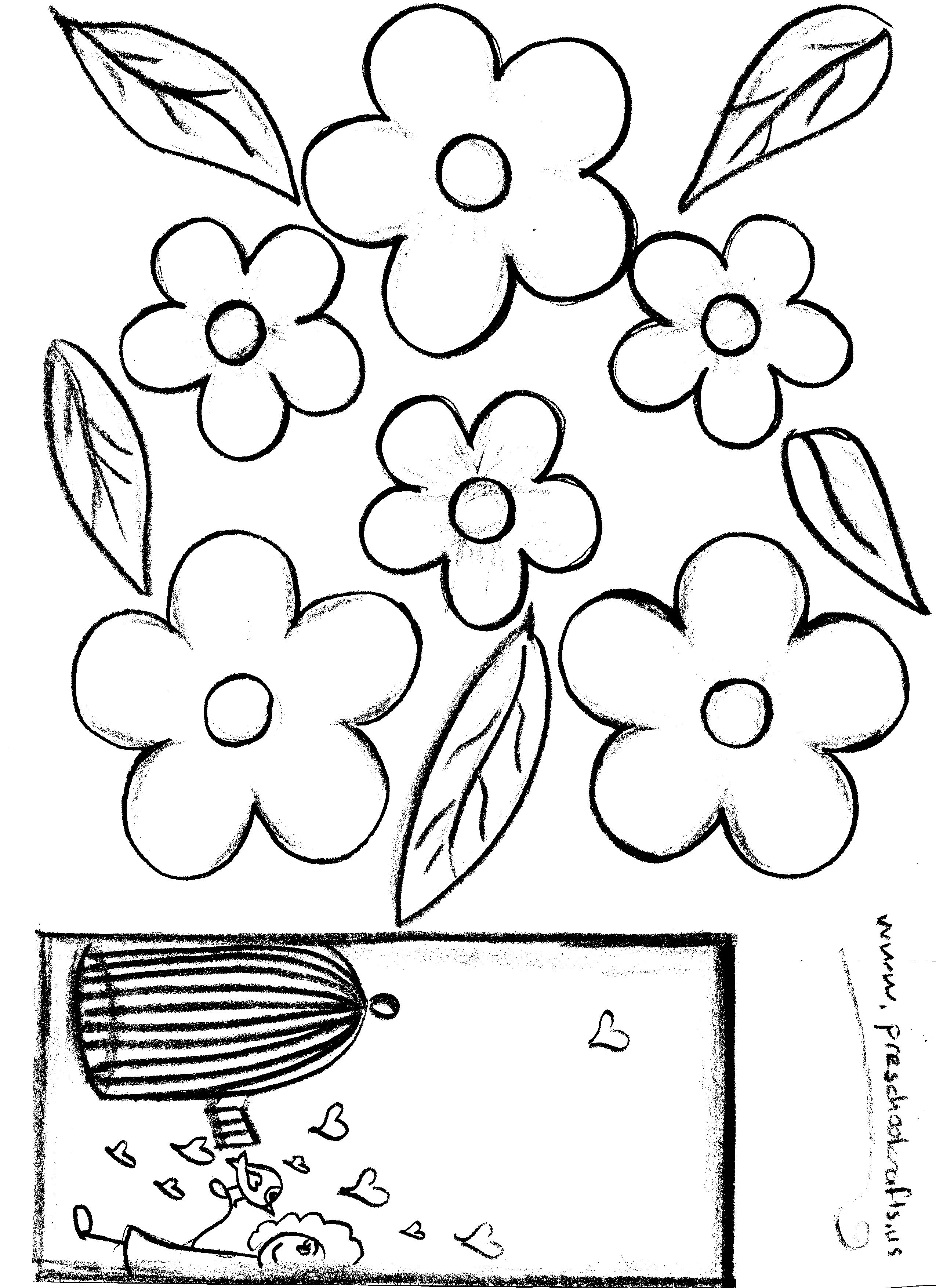 Mother's day craft flower template